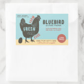 Boerderij verse eieren rechthoekige sticker (Tas)