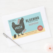 Boerderij verse eieren rechthoekige sticker (Envelop)