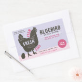 Boerderij verse eieren rechthoekige sticker (Envelop)