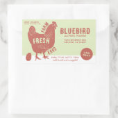 Boerderij verse eieren rechthoekige sticker (Tas)