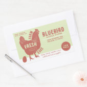 Boerderij verse eieren rechthoekige sticker (Envelop)