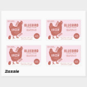 Boerderij verse eieren rechthoekige sticker (Vel)