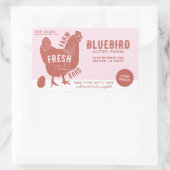 Boerderij verse eieren rechthoekige sticker (Tas)