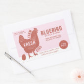 Boerderij verse eieren rechthoekige sticker (Envelop)