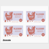 Boerderij verse eieren rechthoekige sticker (Vel)