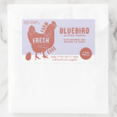 Boerderij verse eieren rechthoekige sticker (Tas)