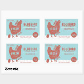 Boerderij verse eieren rechthoekige sticker (Vel)