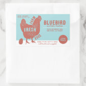 Boerderij verse eieren rechthoekige sticker (Tas)