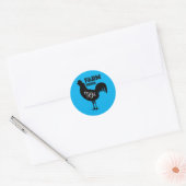 Boerderij verse eieren ronde sticker (Envelop)