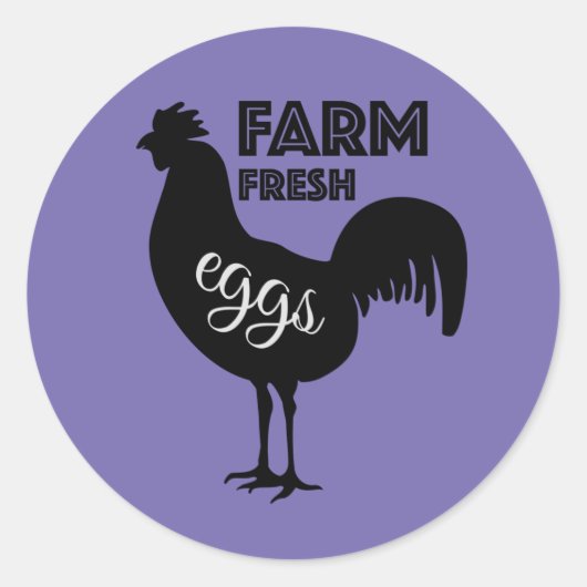 Boerderij verse eieren ronde sticker (Voorkant)