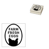 Boerderij verse eieren rubberstempel (Gestempeld)