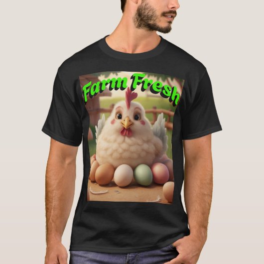 Boerderij verse eieren t-shirt (Voorkant)