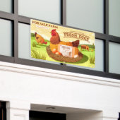 Boerderij Verse Eieren Te Koop Kippen Erf Spandoek (Buitenkant Gebouw)