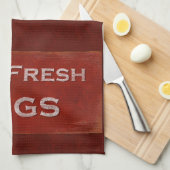 Boerderij verse eieren theedoek (Quarter Fold)