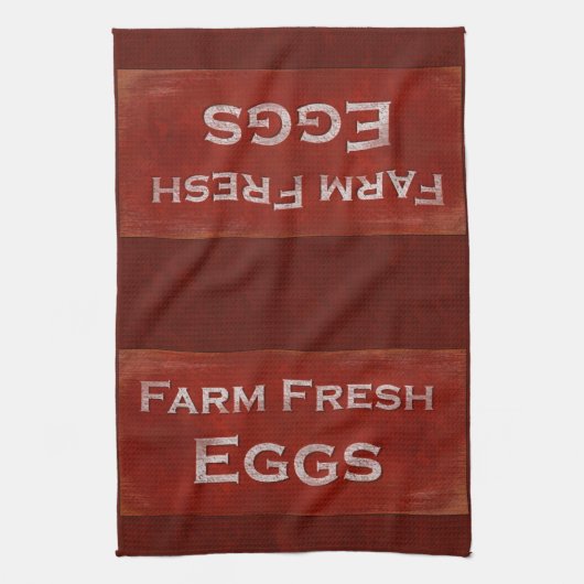 Boerderij verse eieren theedoek (Verticaal)