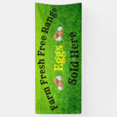 Boerderij verse eieren uit vrije uitloop, verkocht spandoek (Verticaal)