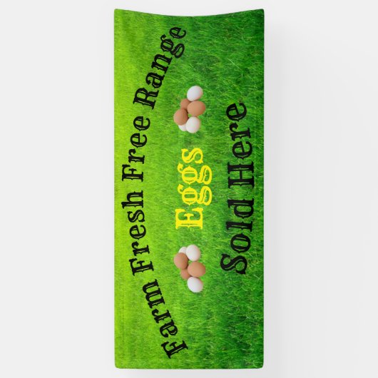 Boerderij verse eieren uit vrije uitloop, verkocht spandoek (Verticaal)