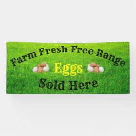 Boerderij verse eieren uit vrije uitloop, verkocht spandoek