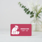 Boerderij verse eieren van kippen magenta visitekaartje (Staand voorkant)