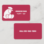 Boerderij verse eieren van kippen magenta visitekaartje (Voorkant / Achterkant)