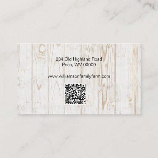  Boerderij Verse Eieren & Vleesboerderij Visitekaartje (Achterkant)