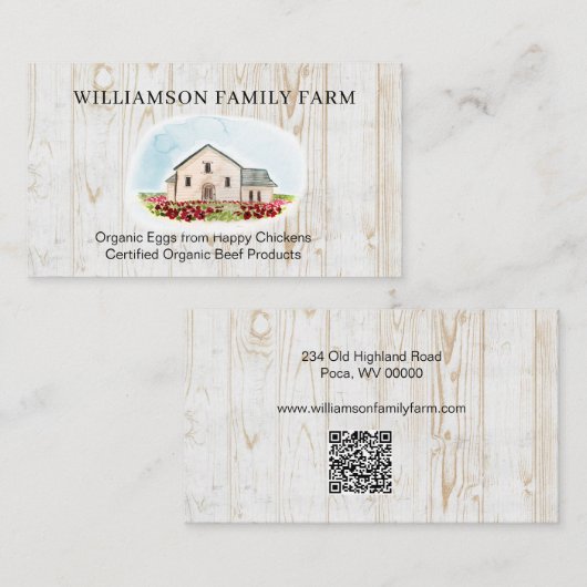  Boerderij Verse Eieren & Vleesboerderij Visitekaartje (Voorkant / Achterkant)
