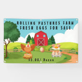 Boerderij verse eieren voor de verkoop van Afbeeld Spandoek (Horizontaal)