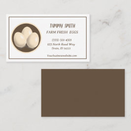Boerderij verse eieren voor de verkoop van Visitek Visitekaartje
