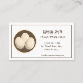 Boerderij verse eieren voor de verkoop van Visitek Visitekaartje (Voorkant)