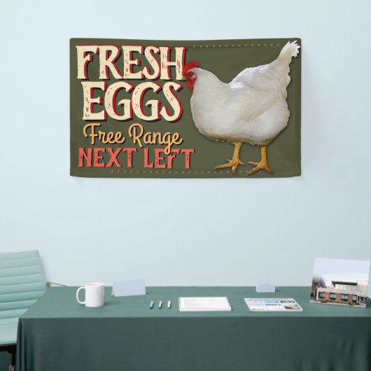 Boerderij Verse eieren voor verkoop bannerbord Spandoek (Beurs)