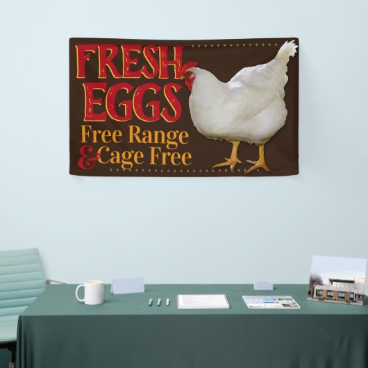 Boerderij Verse eieren voor verkoop  teken Spandoek (Beurs)