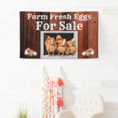 Boerderij Verse eieren voor verkoopstanner Spandoek (Insitu)