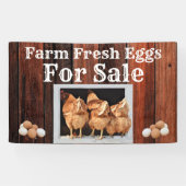 Boerderij Verse eieren voor verkoopstanner Spandoek (Horizontaal)
