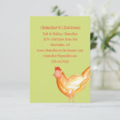 Boerderij Verse Eieren Zakelijke Kippenhoen Kaart (Staand voorkant)