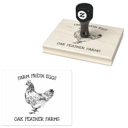 Boerderij Verse eierststempel Rubberstempel (Gestempeld)