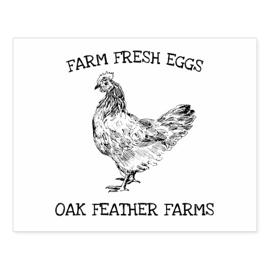 Boerderij Verse eierststempel Rubberstempel (Afrduk)