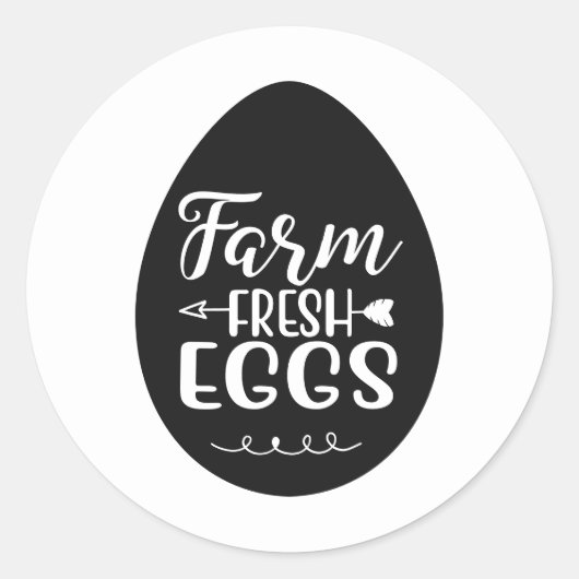 Boerderij verse eitjes word art Boeren Ronde Sticker (Voorkant)