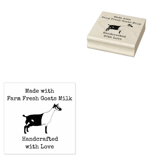 Boerderij verse geiten — handgemaakt met liefde rubberstempel (Gestempeld)