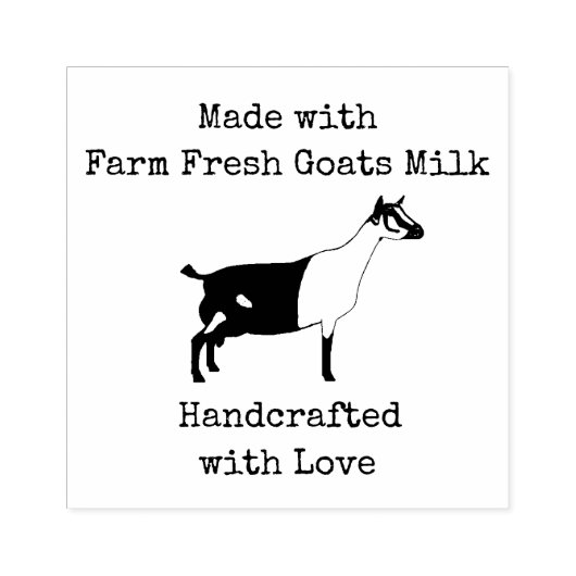 Boerderij verse geiten — handgemaakt met liefde rubberstempel (Afrduk)