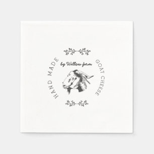 boerderij verse geitenkaas monogram servet