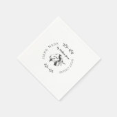 boerderij verse geitenkaas monogram servet (Hoek)