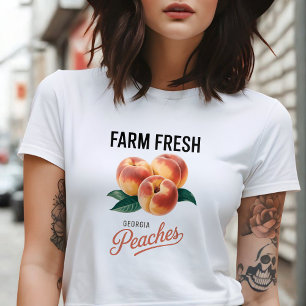 Boerderij Verse Georgia Perziken Perzik Fruit Lief T-shirt