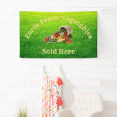Boerderij verse groenten die hier worden verkocht spandoek (Insitu)