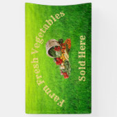 Boerderij verse groenten die hier worden verkocht spandoek (Verticaal)