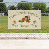Boerderij, verse groenten en eieren uit de vrije u spandoek (Insitu)