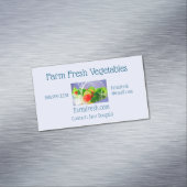 Boerderij Verse groenten Organic Gardening Magnetisch Visitekaartje (Voorbeeld)