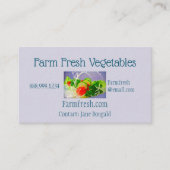 Boerderij Verse groenten Organic Gardening Visitekaartje (Voorkant)