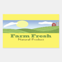 Boerderij Verse Groenten/Vruchten Etiket Sticker