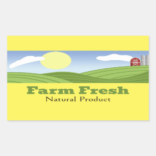 Boerderij Verse Groenten/Vruchten Etiket Sticker