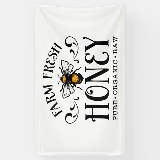 Boerderij verse honingverkopers spandoek (Verticaal)